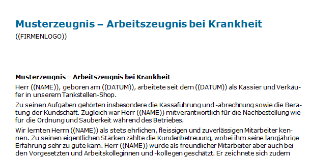 Arbeitszeugnis beendigungsgrund