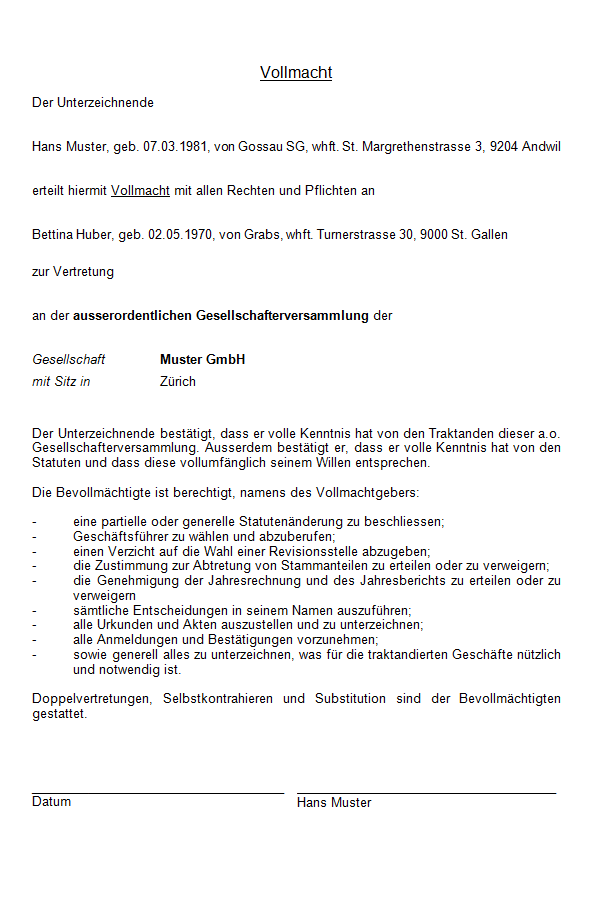 Protokoll gesellschafterversammlung muster Protokoll gesellschafterversammlung muster
